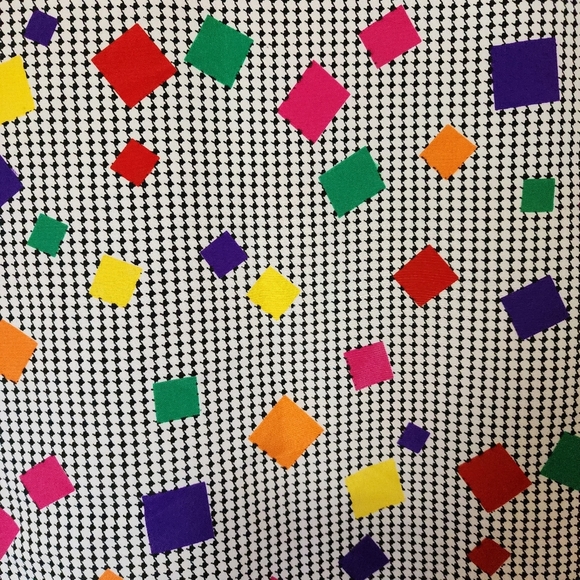 Impressions Retro Houndstooth Print Short Sleeve Vintage Top, Size Small - Picture 3 of 7